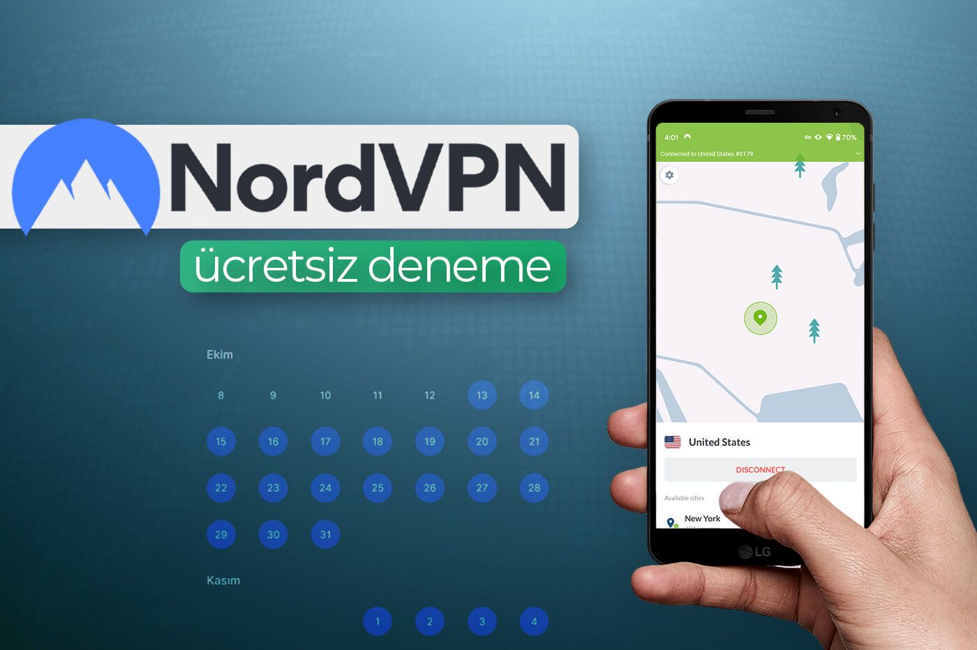 NordVPN ücretsiz denemesi