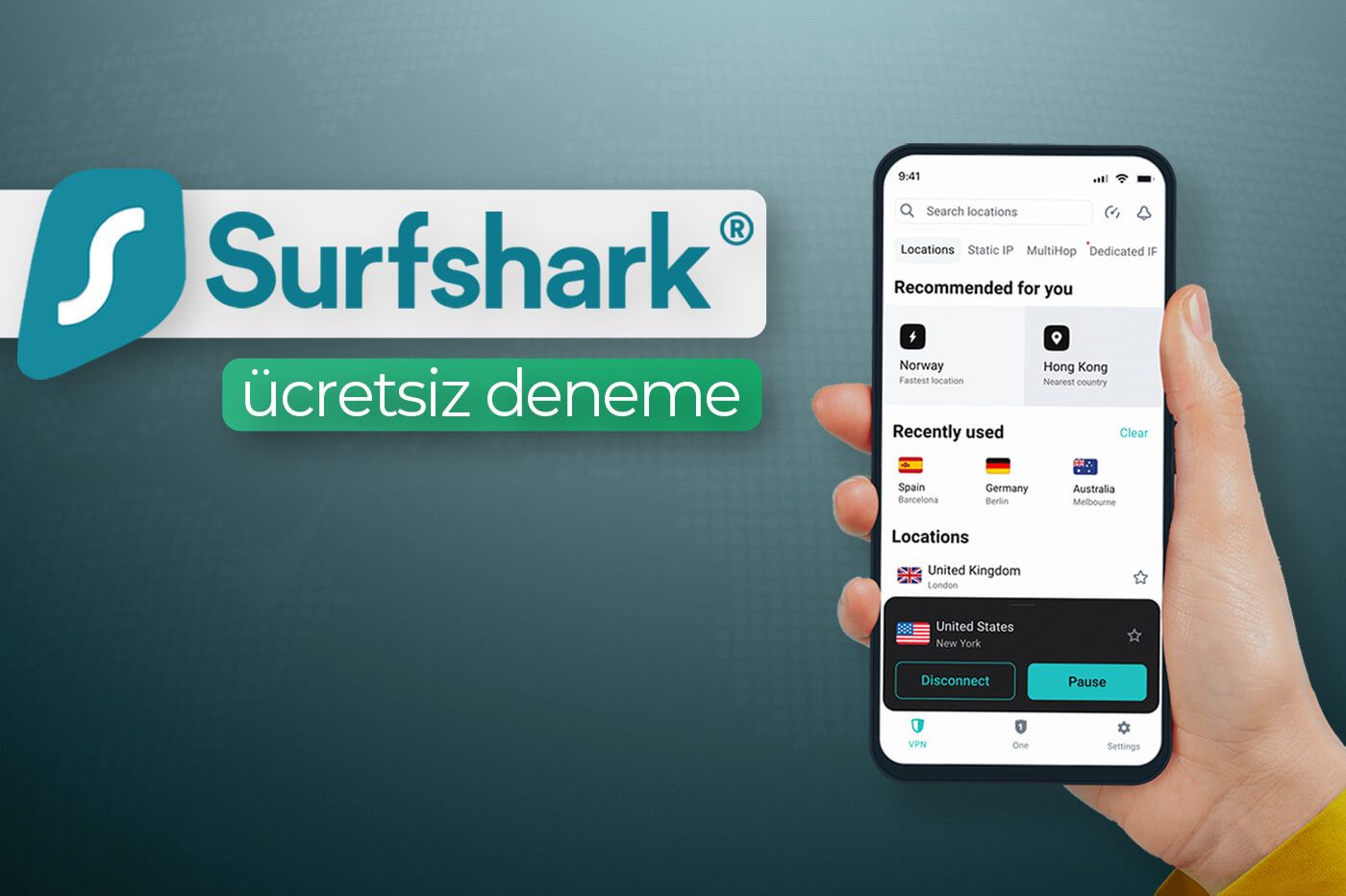 Surfshark ücretsiz nasıl kullanılır