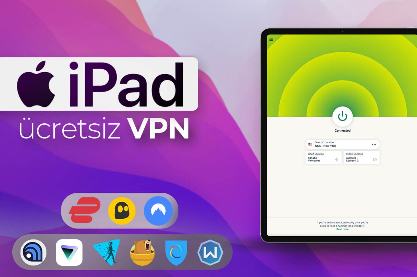 iPad için en iyi ücretsiz vpn