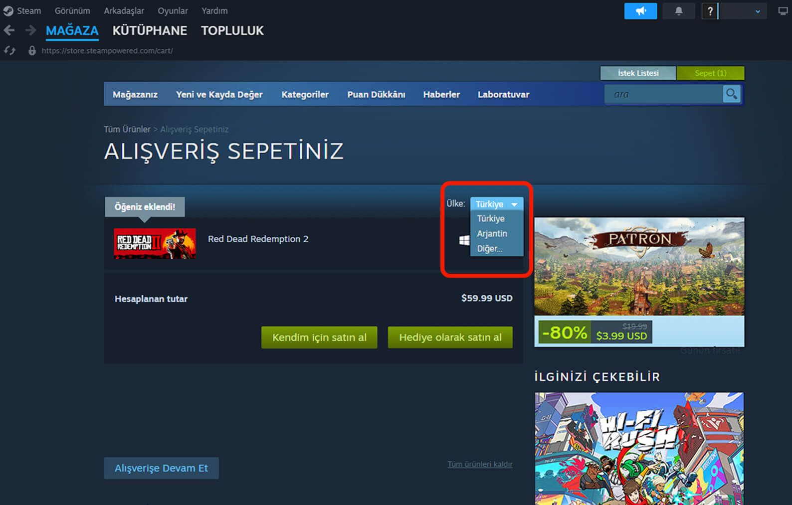 Steam Bölge Değiştirme 1