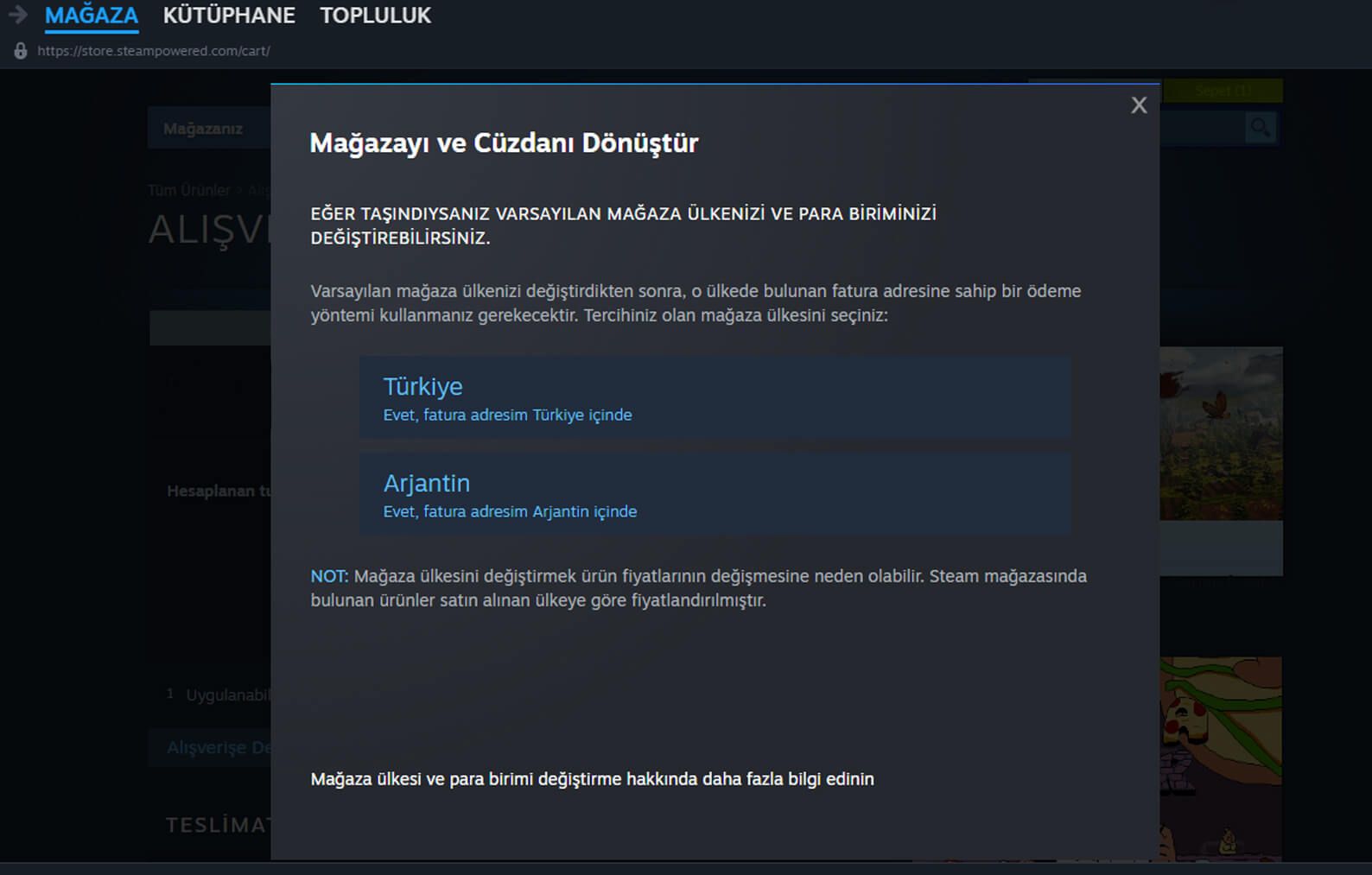 Steam Bölge Değiştirme 2